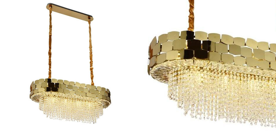 Люстра Oval Shell Хрустальная