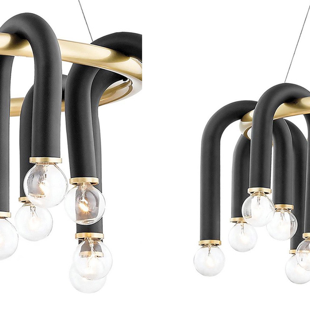 Люстра Paulson floppy chandelier round gold