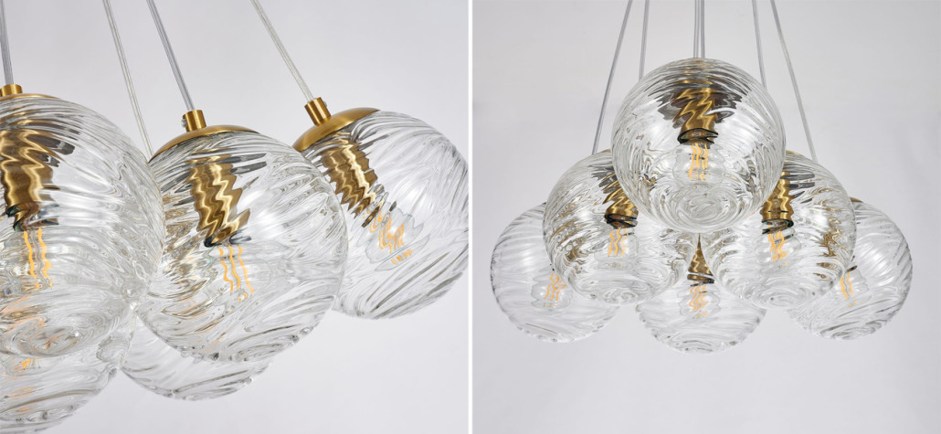 Люстра Perforated Glass Bubbles 6 ламп