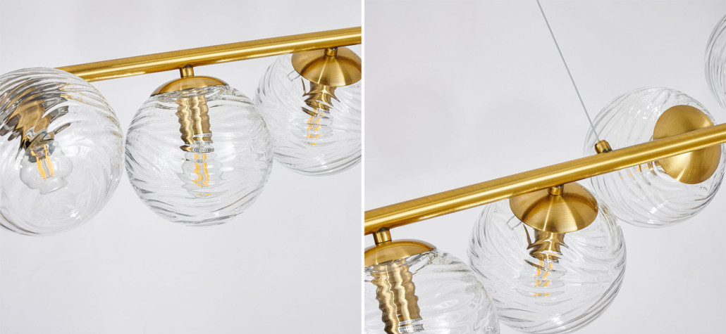 Люстра Perforated Glass Bubbles 8 ламп