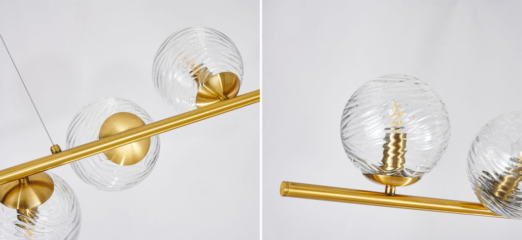 Люстра Perforated Glass Bubbles 8 ламп