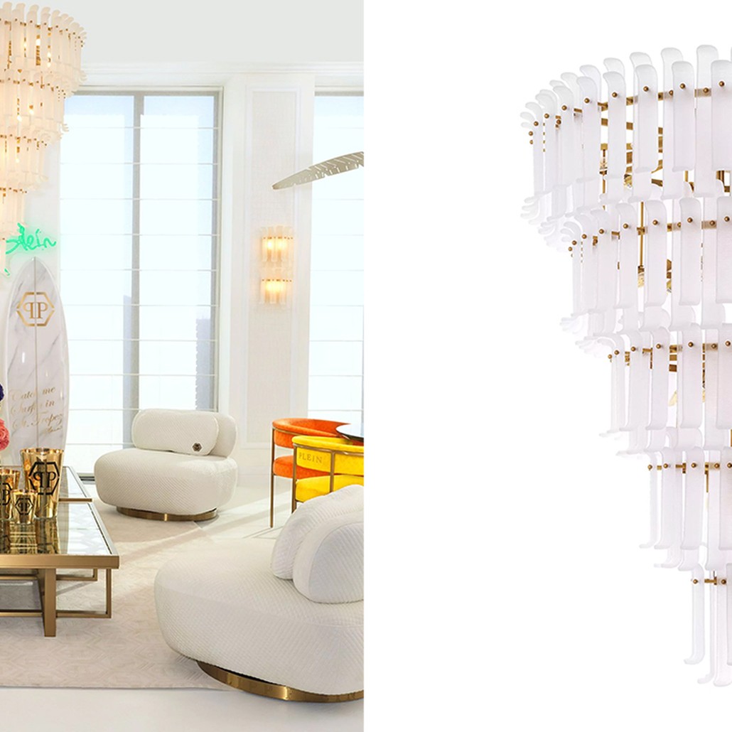 Люстра Philipp Plein Chandelier Rodeo Drive XXL Белая
