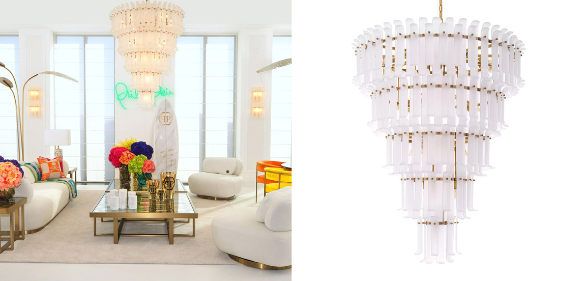 Люстра Philipp Plein Chandelier Rodeo Drive XXL Белая
