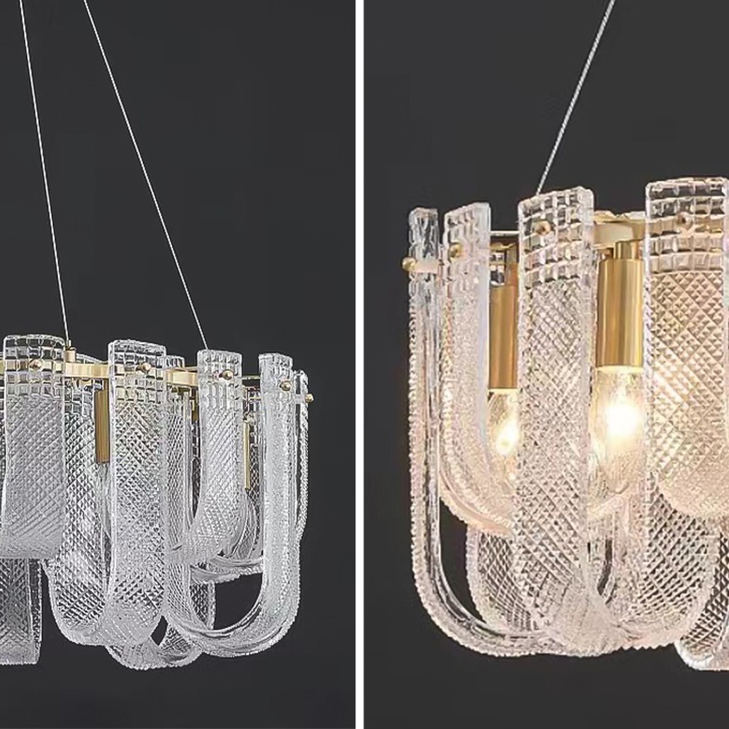 Люстра Prudence Textured Glass Chandelier