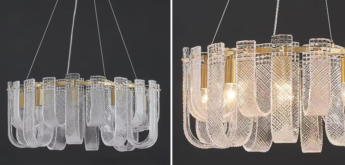 Люстра Prudence Textured Glass Chandelier