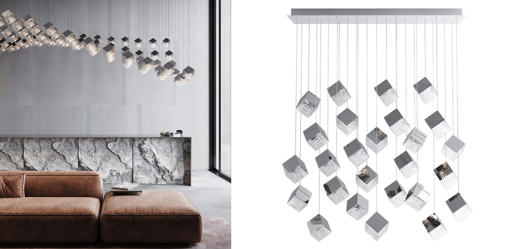 Люстра Pyrite Chrome 26 Rectangle