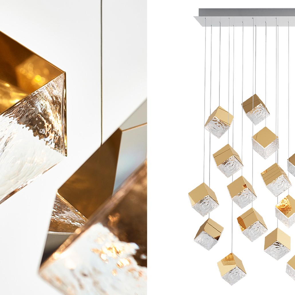 Люстра Pyrite Gold 26 Rectangle