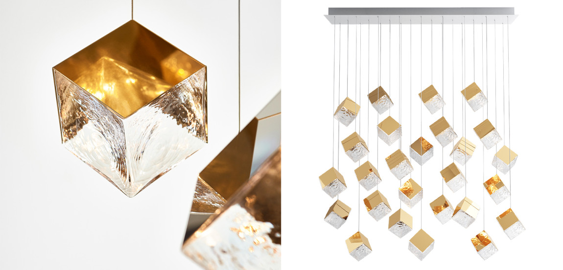 Люстра Pyrite Gold 26 Rectangle