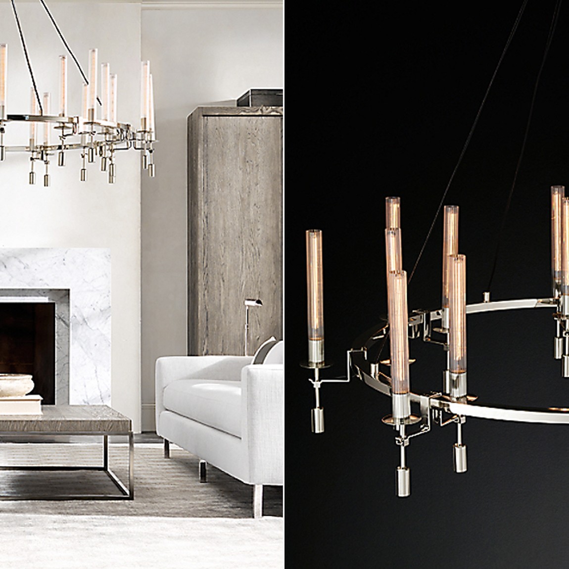 Люстра Fontanelle Chandelier nickel