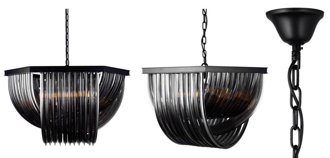 Люстра Retro FROZEN GLASS black 77