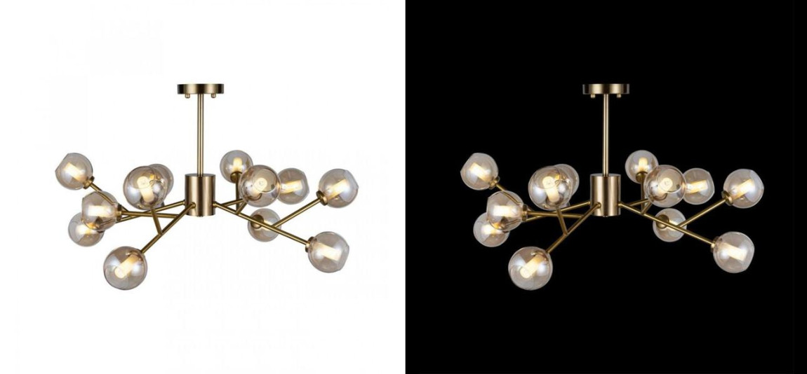 Люстра Boule De Cristal amber 12