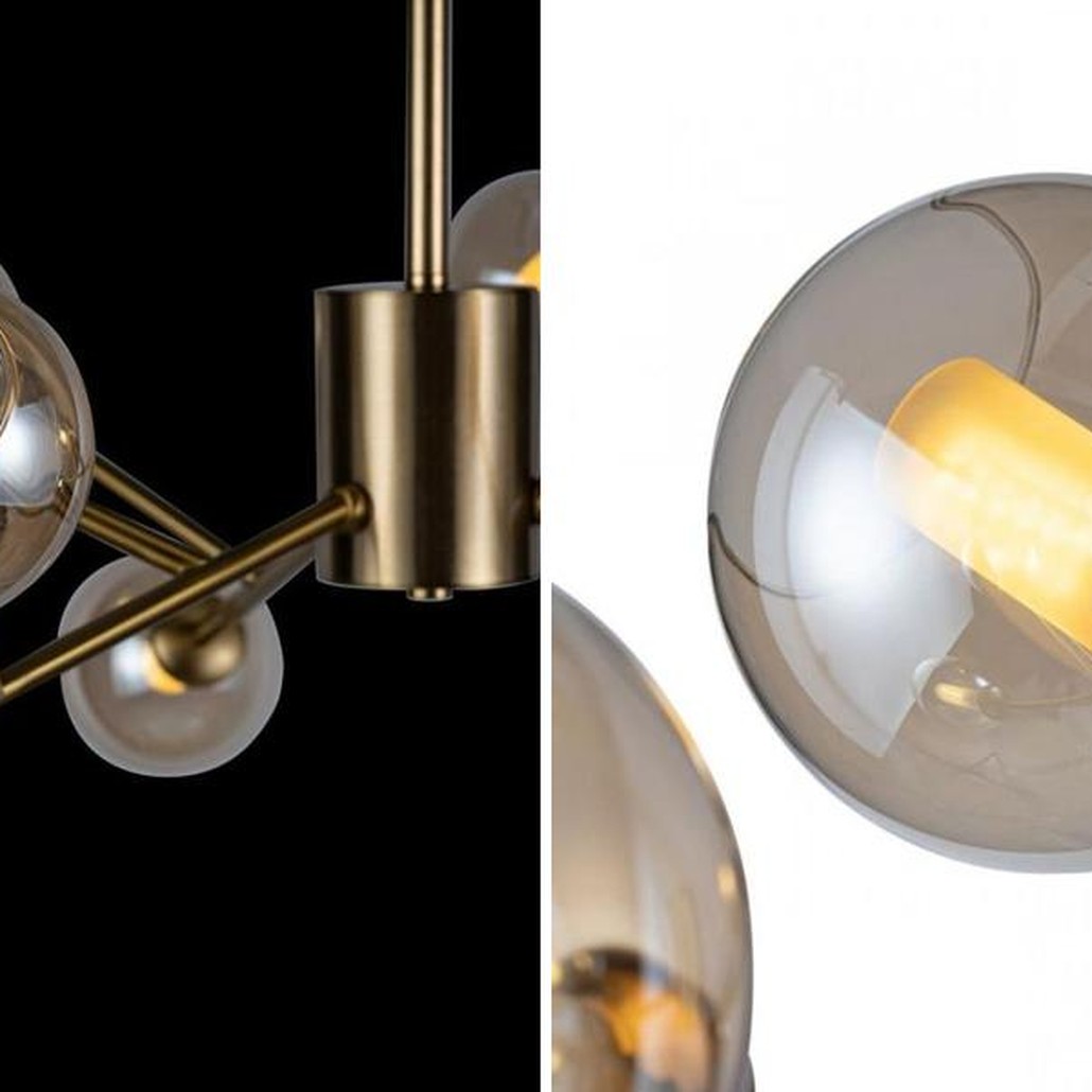Люстра Boule De Cristal amber 9