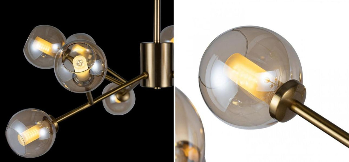 Люстра Boule De Cristal amber 9