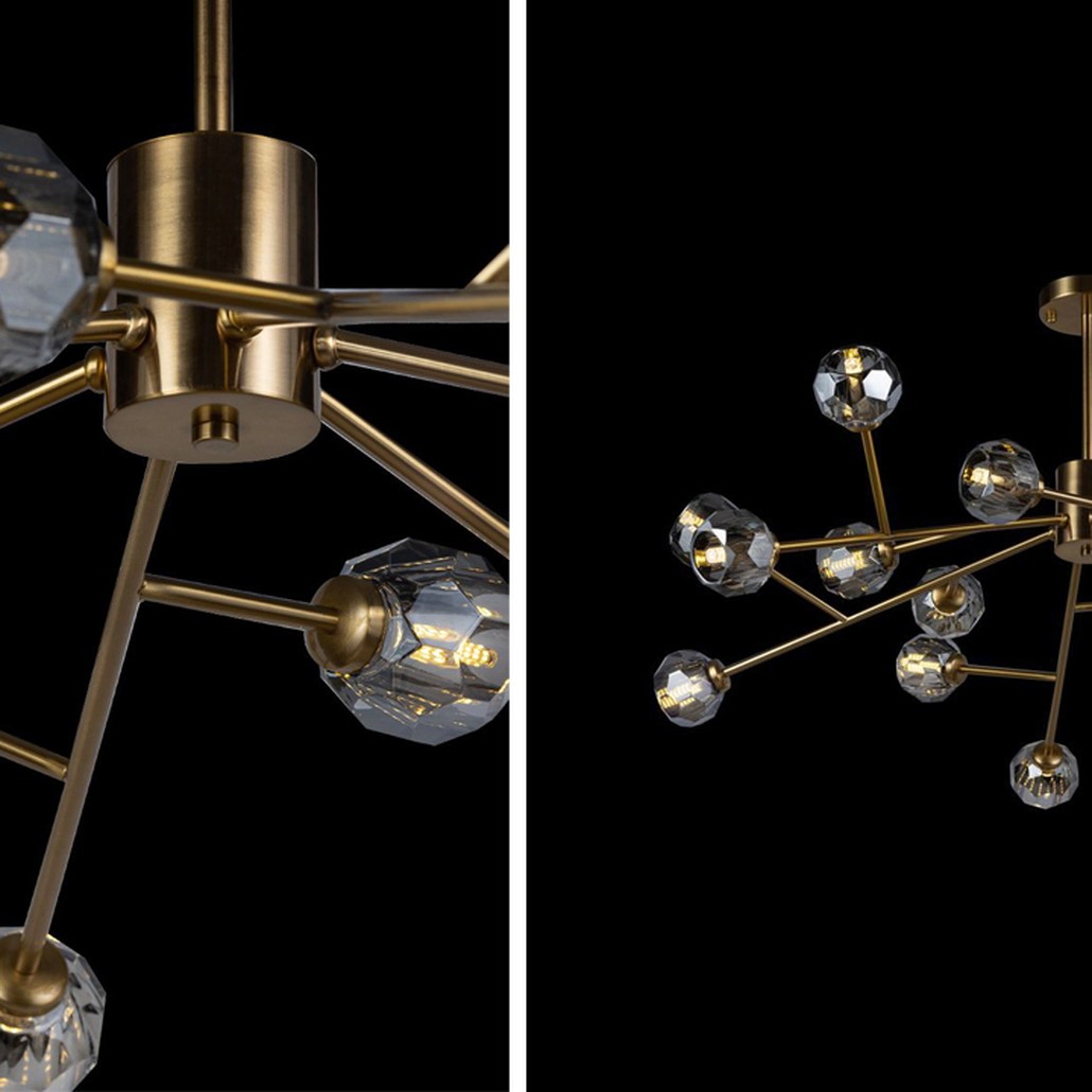 Люстра Boule De Cristal smoky 18
