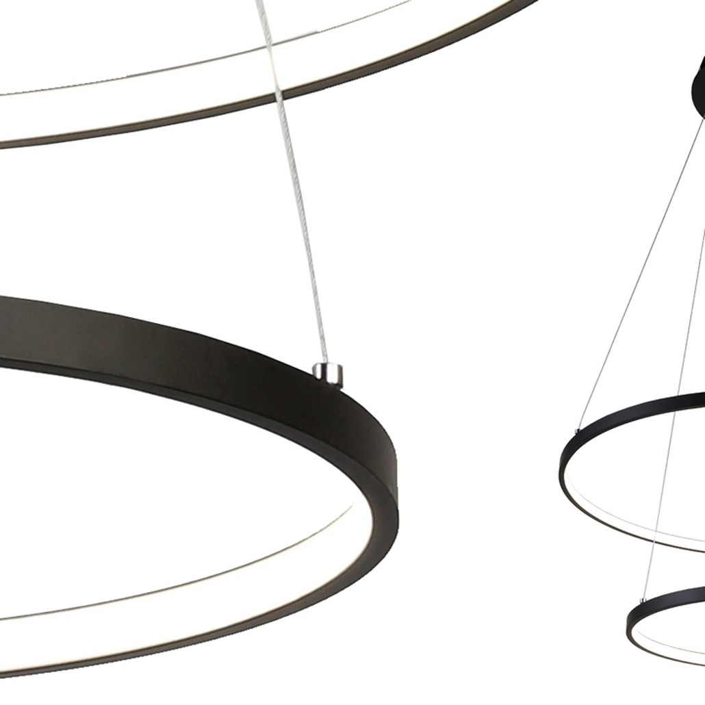 Люстра Ring Horizontal Double black 60+40