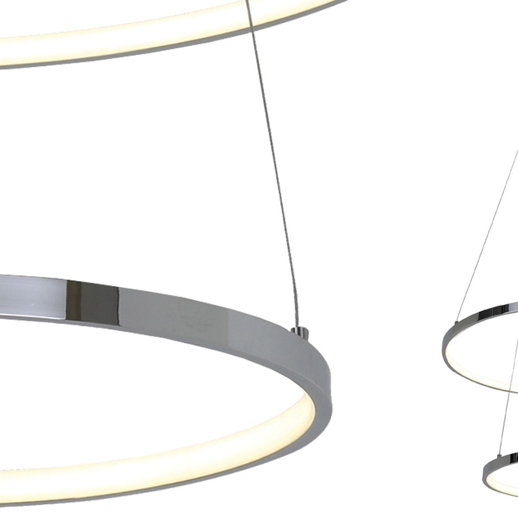 Люстра Ring Horizontal Double chromium 60+40