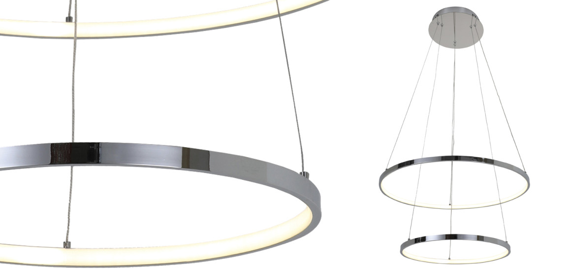 Люстра Ring Horizontal Double chromium 60+40