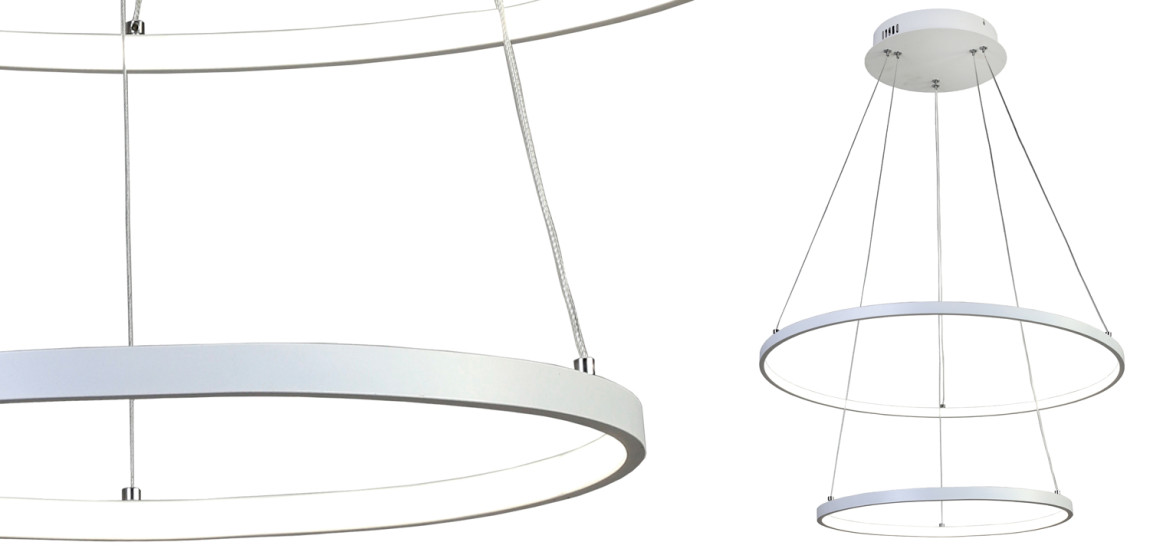 Люстра Ring Horizontal Double white 60+40