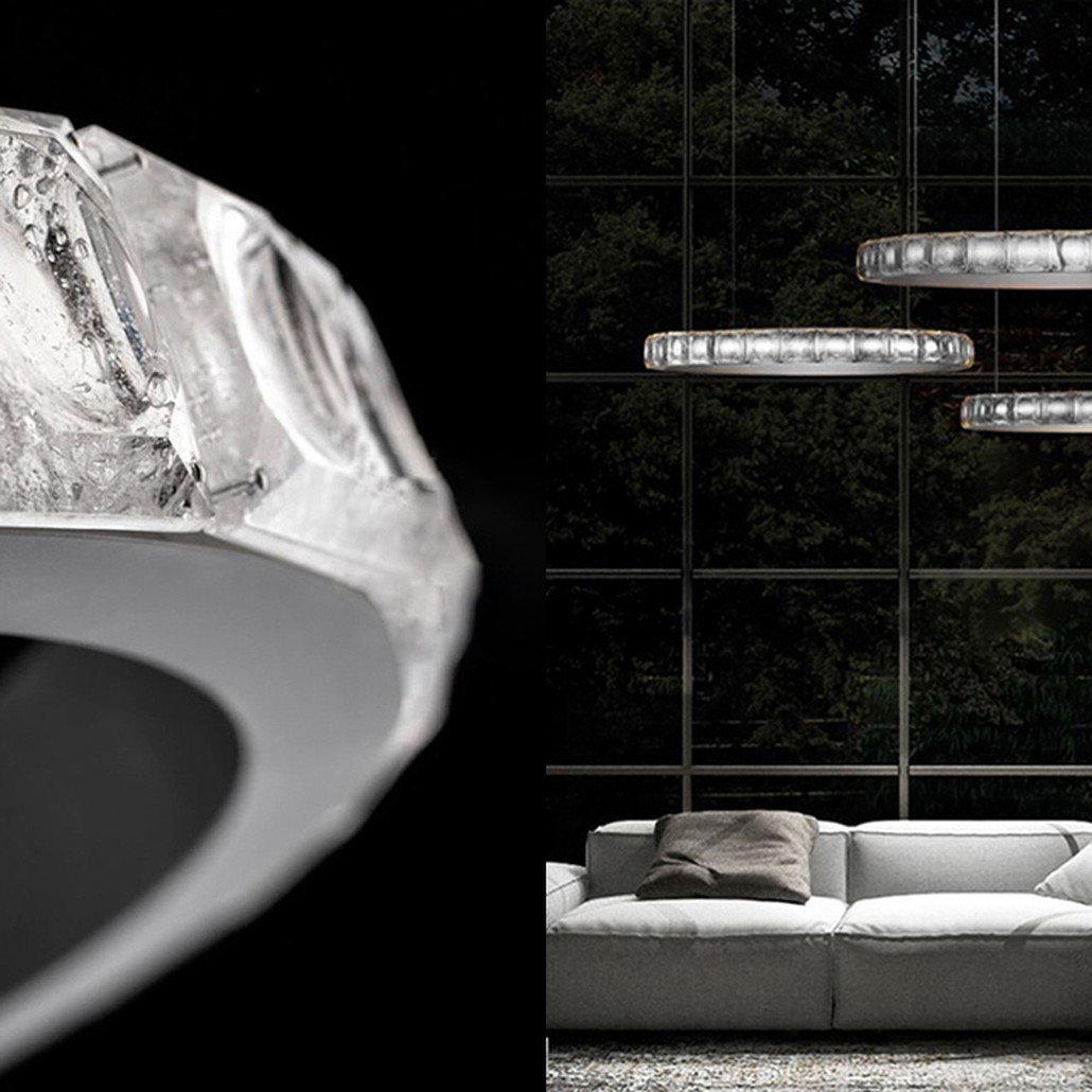 Люстра Ring horizontal silver chandelier