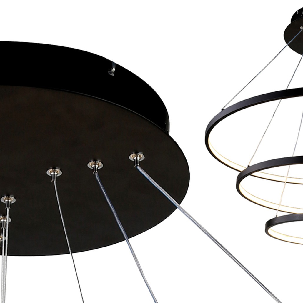 Люстра Ring Horizontal Trio black 80+60+40