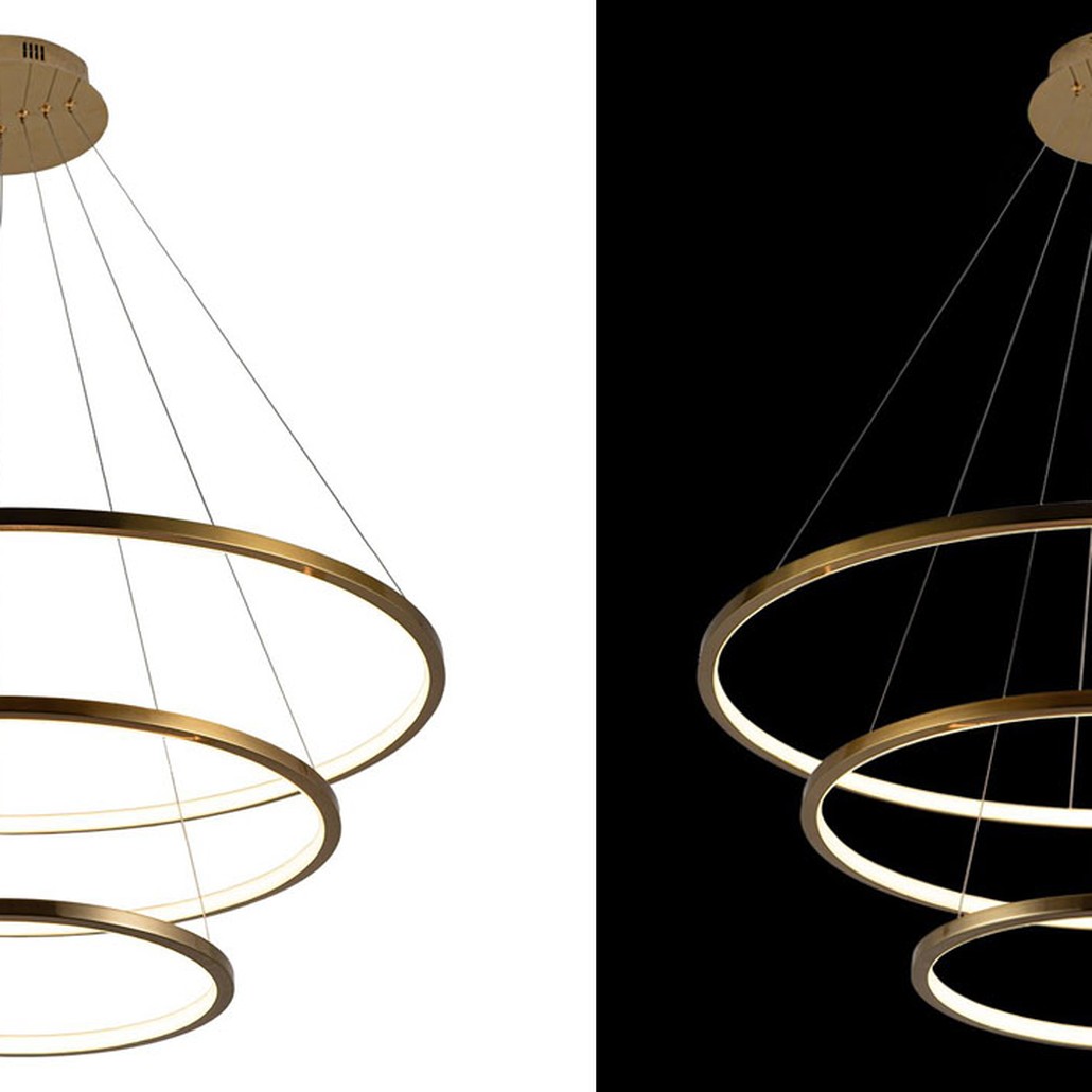 Люстра Ring Horizontal Trio gold
