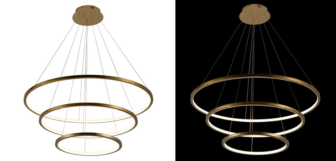 Люстра Ring Horizontal Trio gold