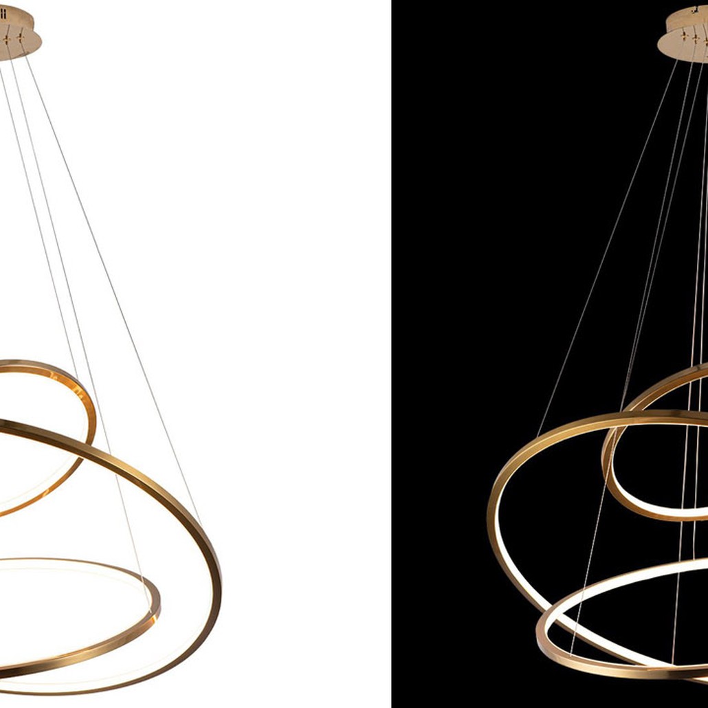 Люстра Ring Horizontal Trio gold