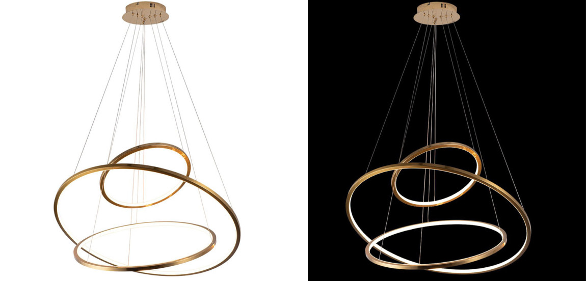 Люстра Ring Horizontal Trio gold
