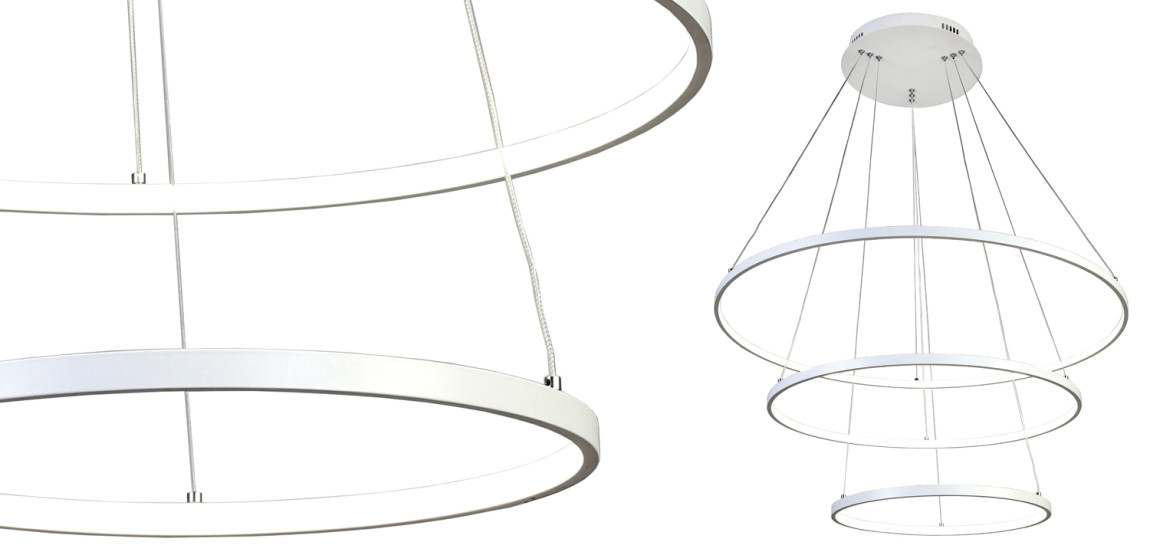Люстра Ring Horizontal Trio white 80+60+40