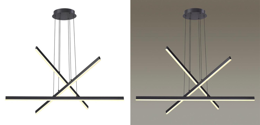 Люстра Rolf Black Lines Chandelier