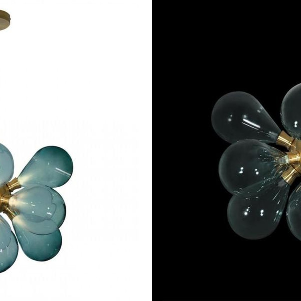 Люстра Simonet Chandelier Blue 50 см