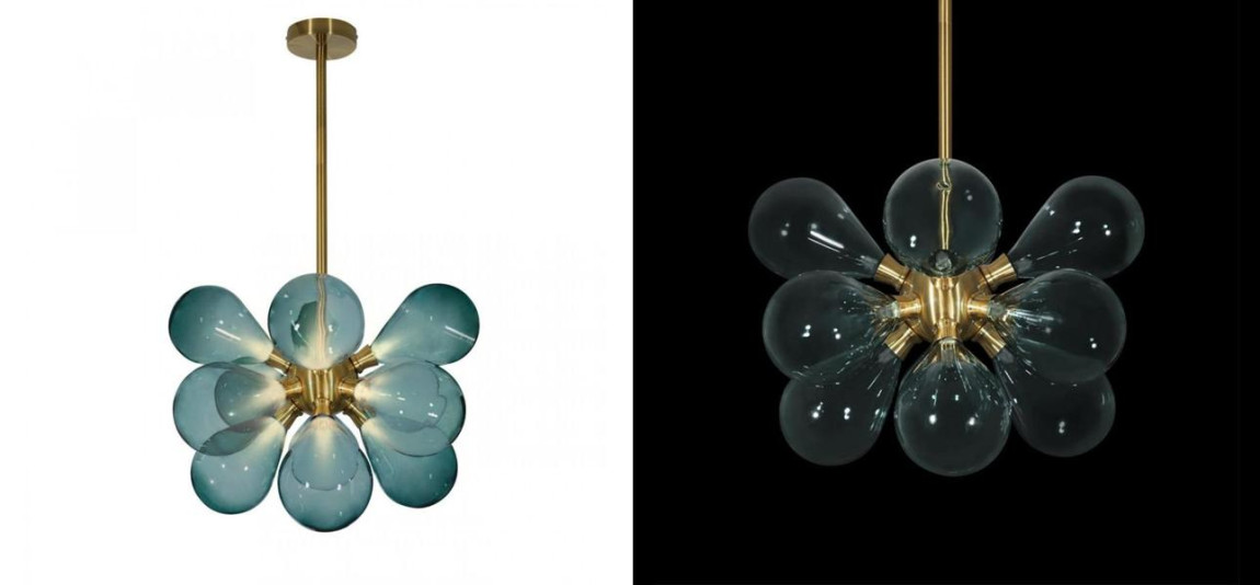 Люстра Simonet Chandelier Blue 50 см