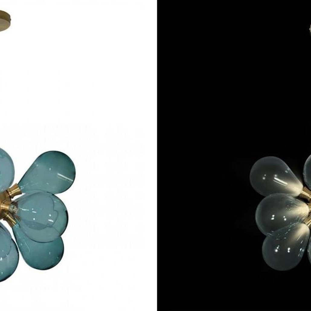 Люстра Simonet Chandelier Blue 50 см