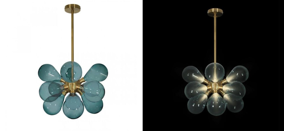 Люстра Simonet Chandelier Blue 50 см