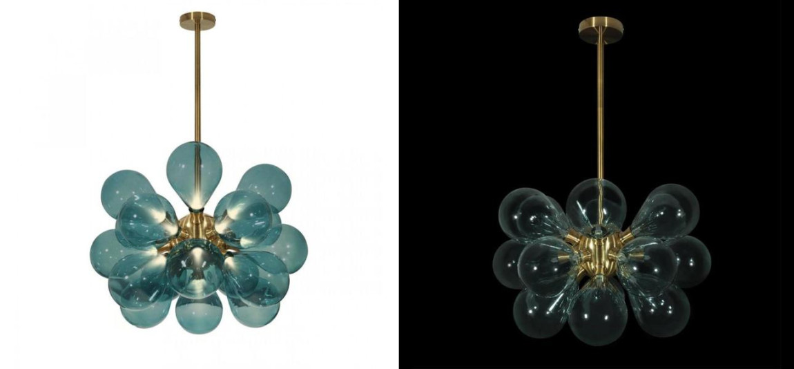 Люстра Simonet Chandelier Blue 55 см