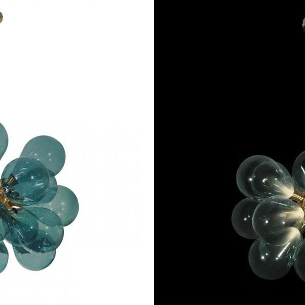 Люстра Simonet Chandelier Blue 55 см