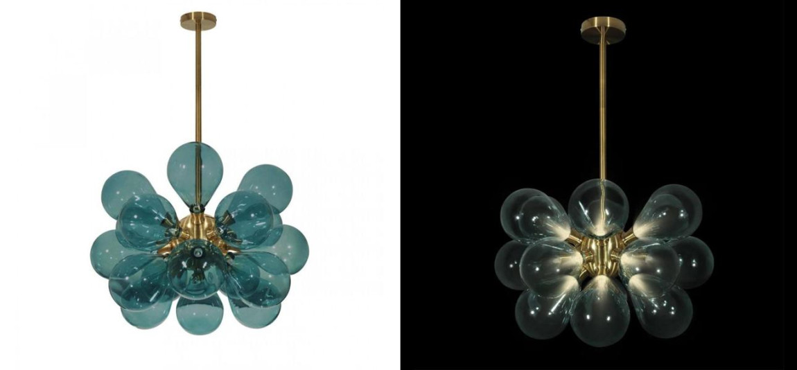 Люстра Simonet Chandelier Blue 55 см