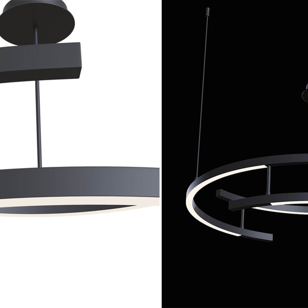 Люстра Smeragde Light Chandelier black arcs