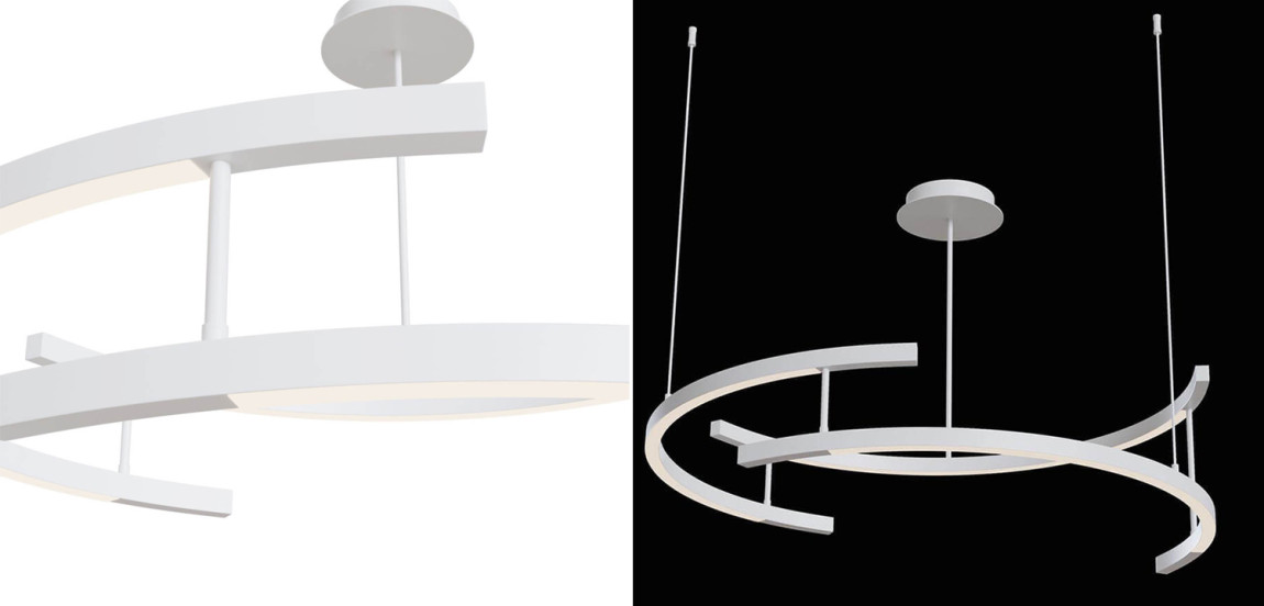 Люстра Smeragde Light Chandelier white arcs