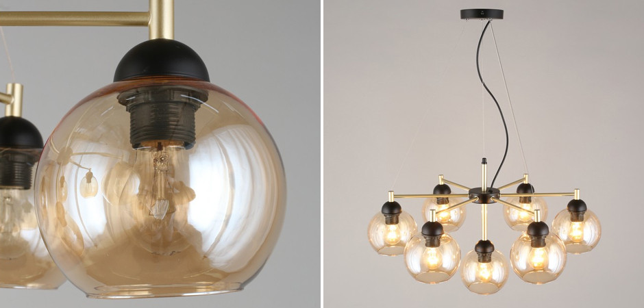 Люстра Smoky Sphere с Дымчатым стеклом