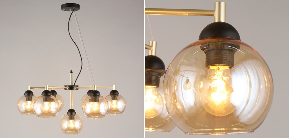 Люстра Smoky Sphere с Дымчатым стеклом