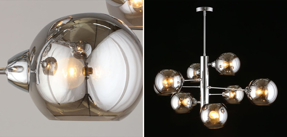 Люстра Staggered Glass Хром