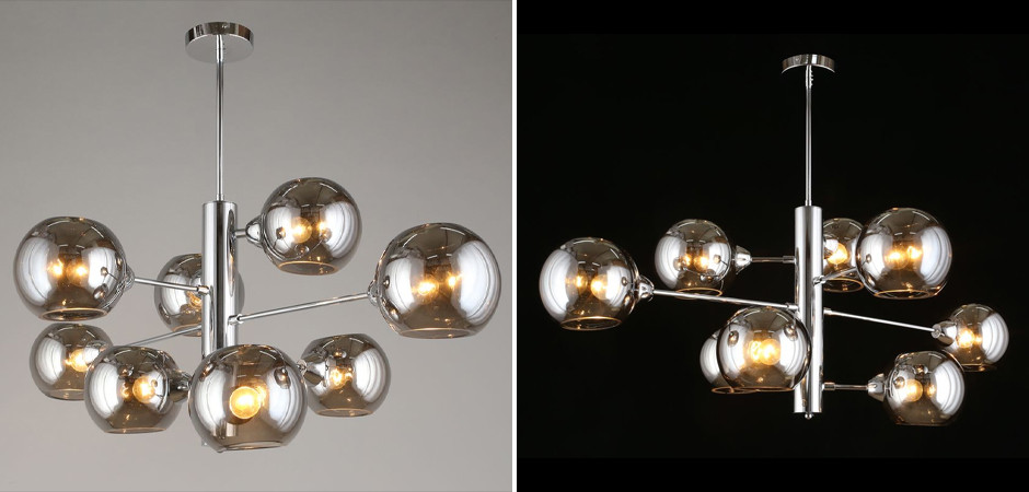 Люстра Staggered Glass Хром