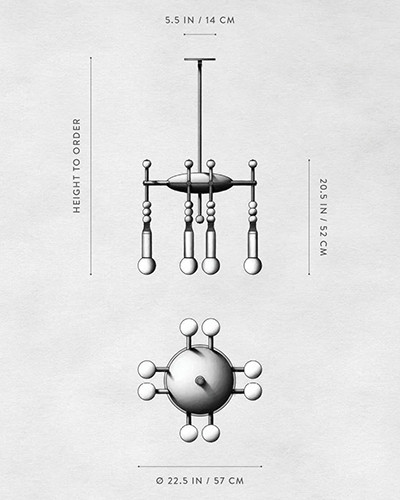 Люстра TALISMAN 8 патронов по дизайну студии Apparatus