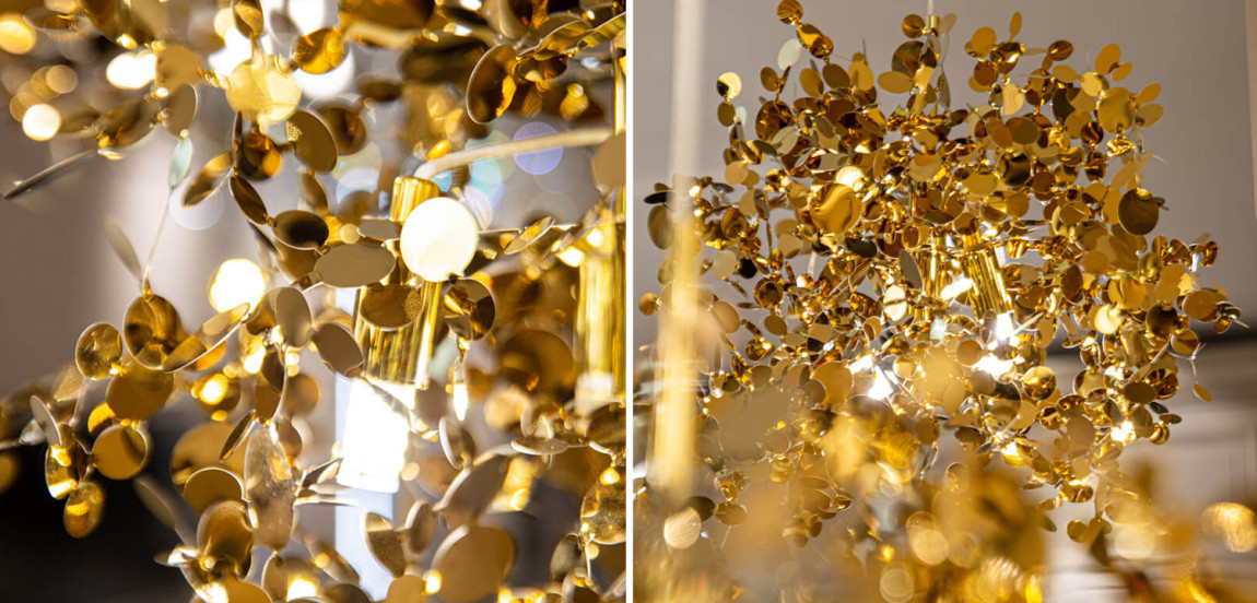 Люстра Terzani Argent Suspension Gold Pendant lamp 50