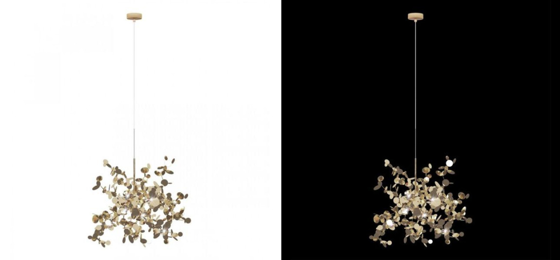 Люстра Terzani Argent Suspension Gold Pendant lamp диаметр 40