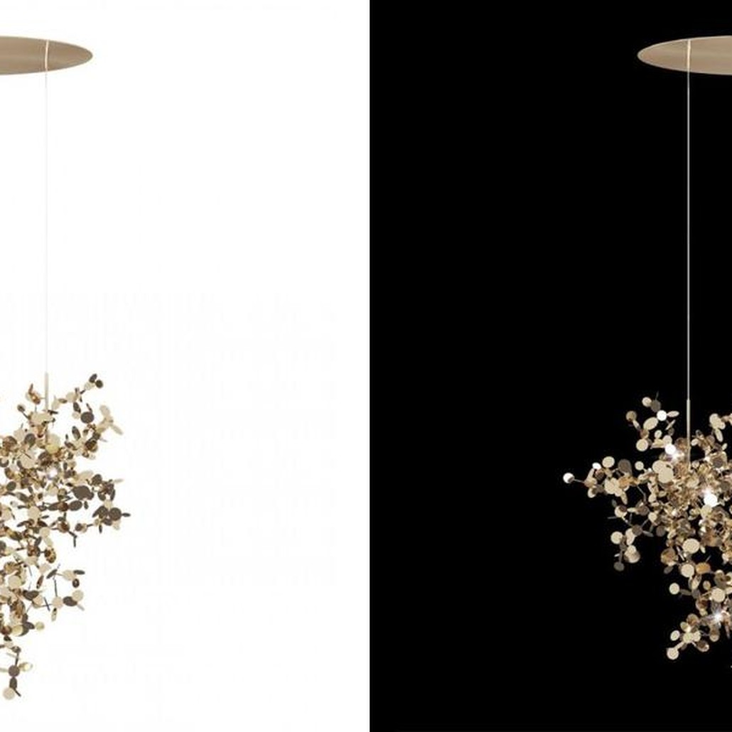 Люстра Terzani Argent Suspension Gold Pendant lamp диаметр 85