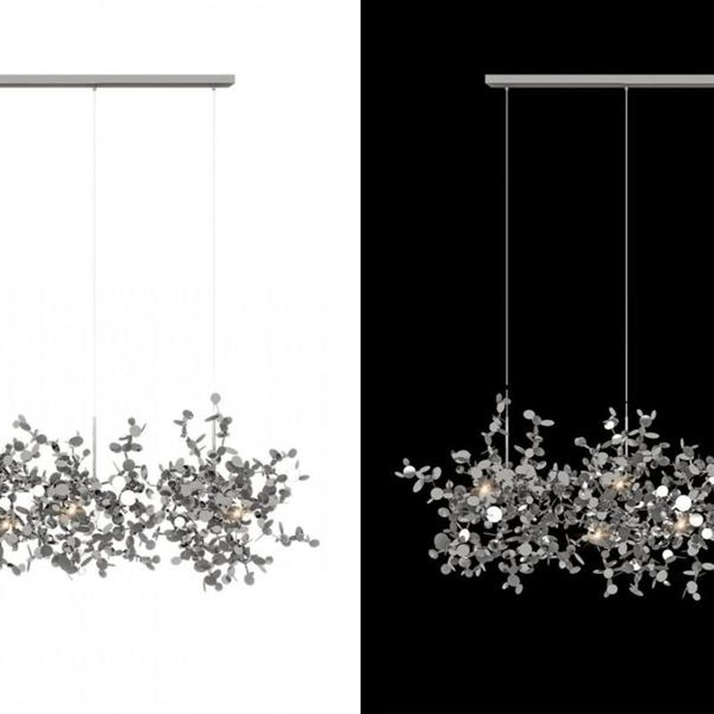 Люстра Terzani Argent Suspension Linear Silver длина 150 см