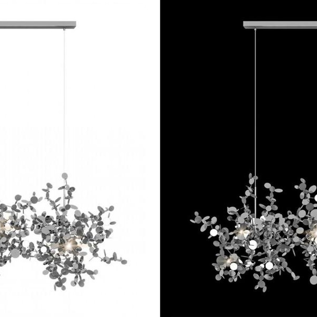 Люстра Terzani Argent Suspension Linear Silver длина 85 см