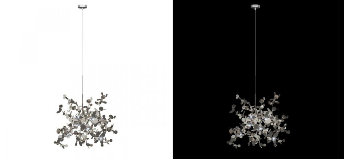 Люстра Terzani Argent Suspension Silver Pendant lamp диаметр 40